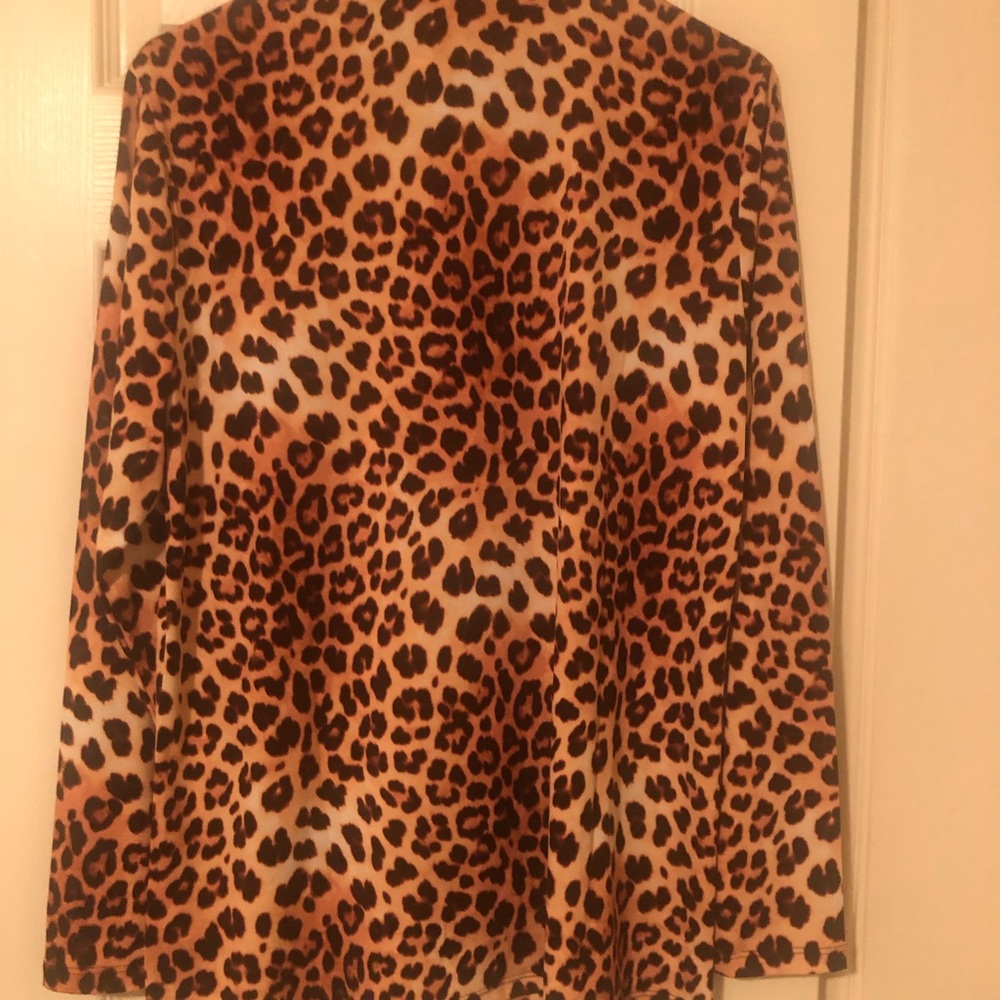 Cheetah Print Mock Turtleneck